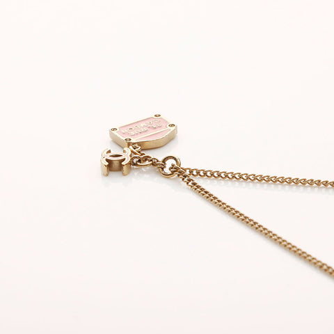 CHANEL 06C 2006 COCO Mark Cambon Necklace Gold pink WS11615