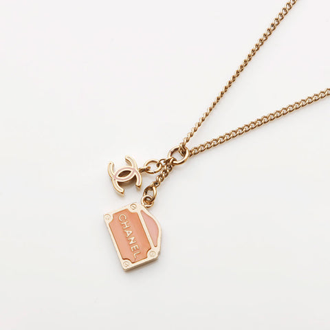CHANEL 06C 2006 COCO Mark Cambon Necklace Gold pink WS11615