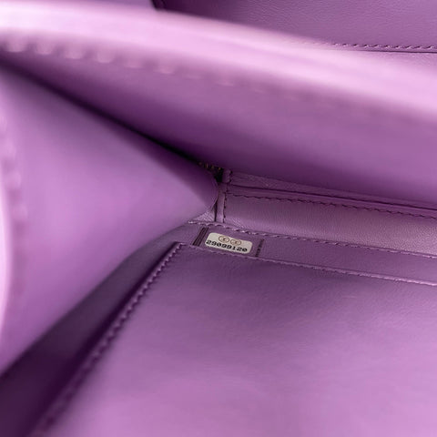 Chanel CC Filigree Vanity 2way Sac à bandoulière Tweed Purple WS1161