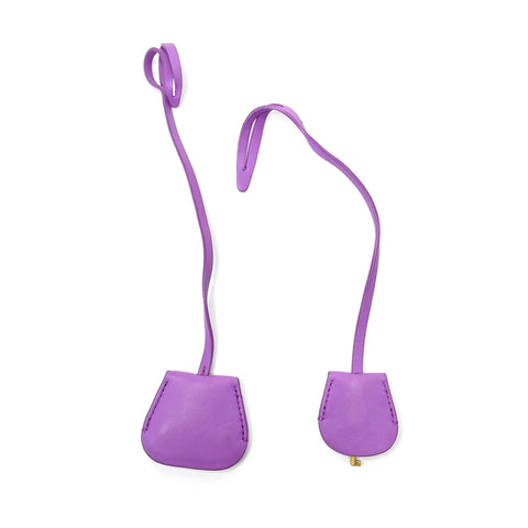 Chanel CC Filigree Vanity 2way Sac à bandoulière Tweed Purple WS1161