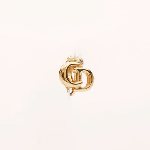 Christian Dior CD Logo Earrings Gold WS11624