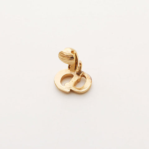 Christian Dior CD Logo Earrings Gold WS11624