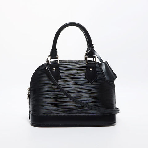 Louis Vuitton Alma BB Epi 2way Silver Hardware Umhängetasche Schwarz WS11646