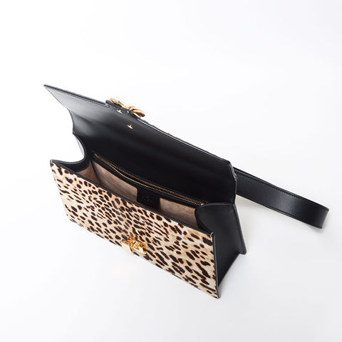 Gucci Harako Leopard Sylvie肩带米色WS11649