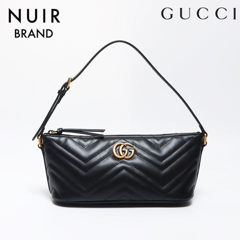 Gucci GG Mammut Leather Pacouch手提包黑色WS11655