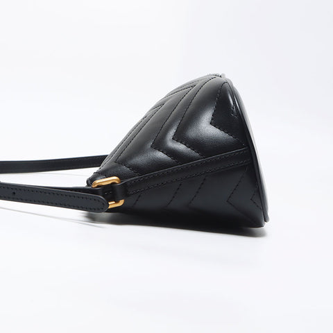 グッチ GUCCI GG マムート レザー ポーチ ハンドバッグ ブラック WS11655