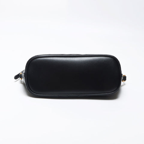 グッチ GUCCI GG マムート レザー ポーチ ハンドバッグ ブラック WS11655