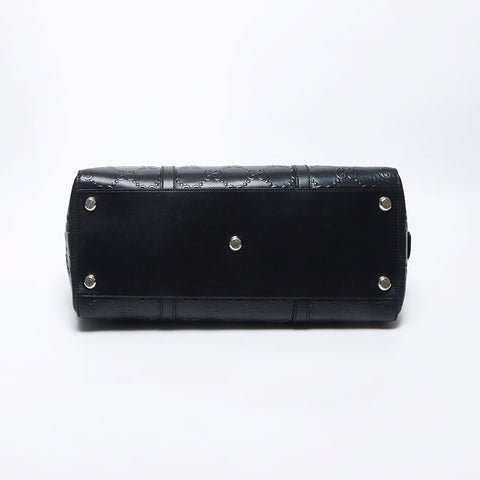 Gucci GG浮雕大容量手提袋黑色WS11656