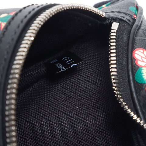 Gucci Bee GG Supreme Bee Print肩带黑色WS11658