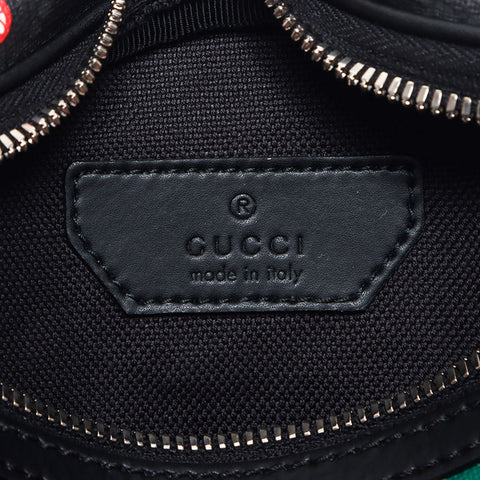 Gucci Bee GG Supreme Bee Print肩带黑色WS11658