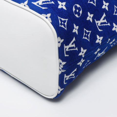 Louis Vuitton LOUIS VUITTON Neverfull MM Jacquard Monogram Shoulder Bag Blue WS11664