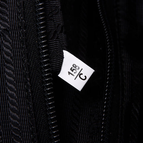 PRADA Triangle Logo Tag Nylon Large Capacity 2-way Travel Bag Boston Bag Black WS11667