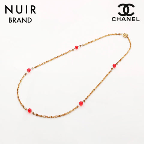 CHANEL 1980s COCO Mark Necklace gold WS11669