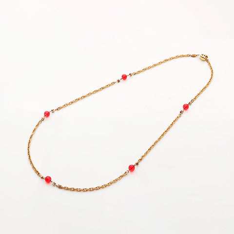 CHANEL 1980s COCO Mark Necklace gold WS11669