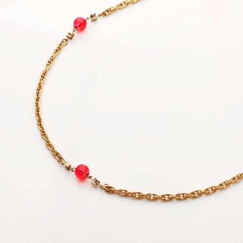 CHANEL 1980s COCO Mark Necklace gold WS11669