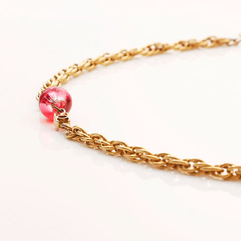 CHANEL 1980s COCO Mark Necklace gold WS11669