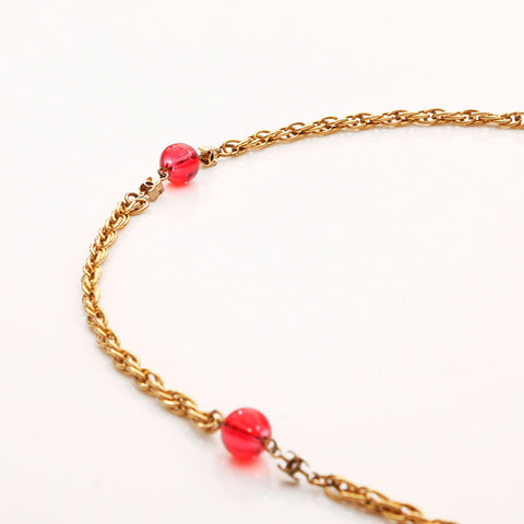 CHANEL 1980s COCO Mark Chain Necklace gold WS11669