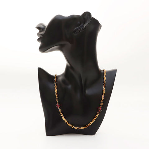 CHANEL 1980s COCO Mark Chain Necklace gold WS11669
