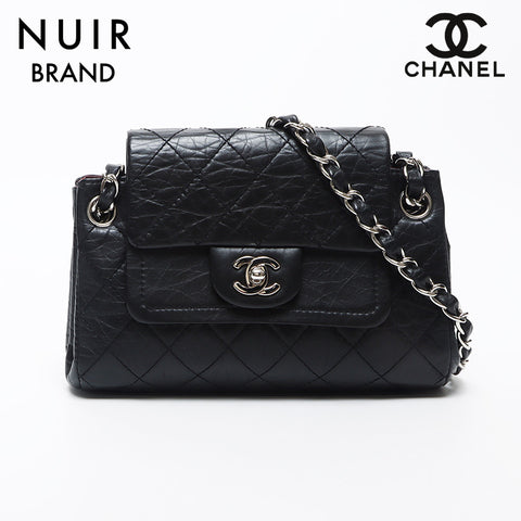 香奈儿香奈儿（Chanel Chanel）第10位Matelasse Double Flap Chain肩膀肩带黑色WS11682