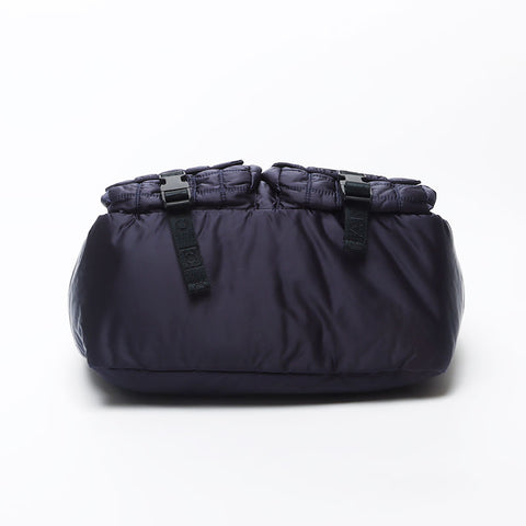 Chanel Chanel n ° 9 Ligne sportive épaule argentée en métal marécageux Sac épaule Navy WS11684