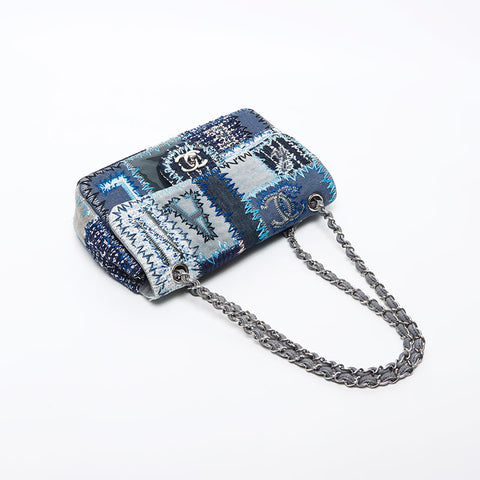 香奈儿拼布连锁肩袋蓝色WS11692