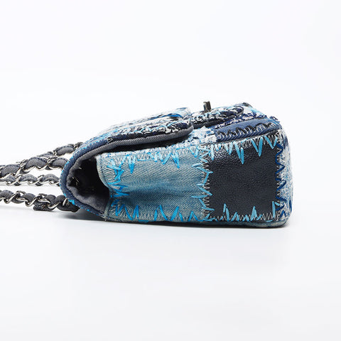 香奈儿拼布连锁肩袋蓝色WS11692