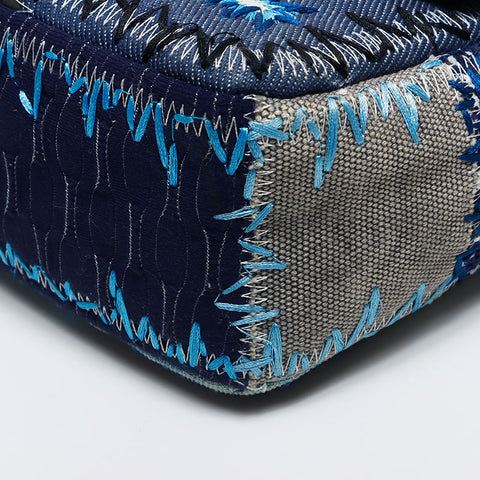 香奈儿拼布连锁肩袋蓝色WS11692