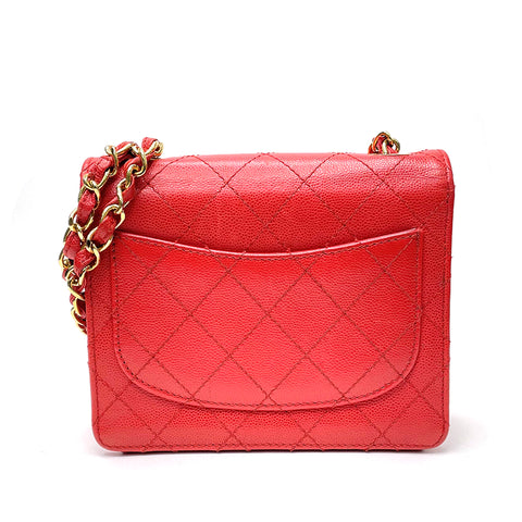 Chanel Minimatelasse Caviar Umhängetasche Rot WS1169