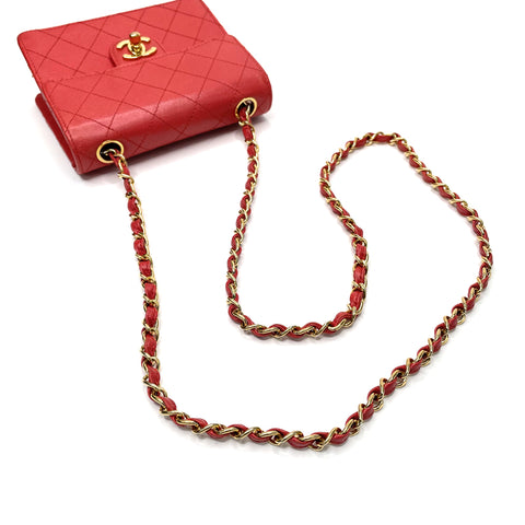 Chanel Minimatelasse Caviar Umhängetasche Rot WS1169