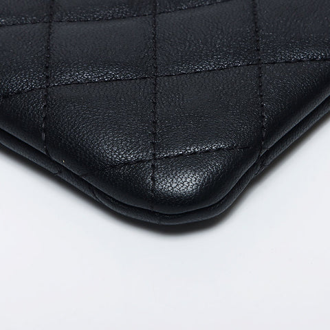 香奈儿香奈儿（Chanel Chanel）23 Matelasse Coco Mark Clutch Bag Black WS11702