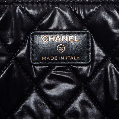 Chanel Chanel Nr. 24 Matelasse Coco Mark 2017aw Camellia Clutch Bag Black WS11704