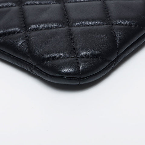 Chanel Chanel Nr. 24 Matelasse Coco Mark 2017aw Camellia Clutch Bag Black WS11704