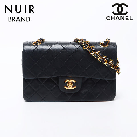 Chanel CHANEL 0th Matelasse 23 Lambskin Double Flap Shoulder Bag Black WS11712