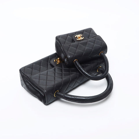 香奈儿香奈儿（Chanel Chanel）亲子袋Lambskin No. 1 Lambskin手提包黑色WS11717