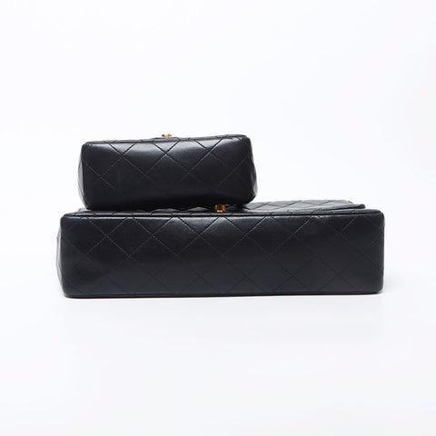 CHANEL Parent and child bag Lambskin No. 1 Lambskin Handbag black WS11717