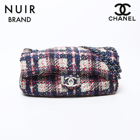 Chanel CHANEL 18th tweed nylon silver chain shoulder bag multicolor WS11723