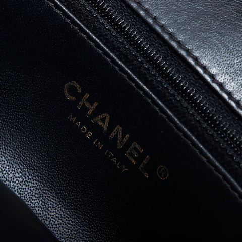 Chanel CHANEL No. 25 Caviar Skin Piercing Shoulder Bag Black WS11726