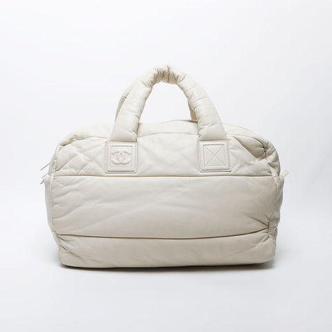 Chanel CHANEL No. 13 Coco Cocoon Coco Mark Boston Bag White WS11734