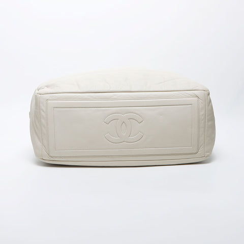 Chanel Chanel n ° 13 Coco Coco Coco Mark Boston Sac blanc WS11734