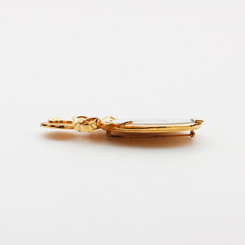 【シャネル】ブローチ ココマーク ミラー 93P 1272 ヴィンテージ シャネル】ブローチ ココマーク ミラー 93P 1272 ヴィンテージ