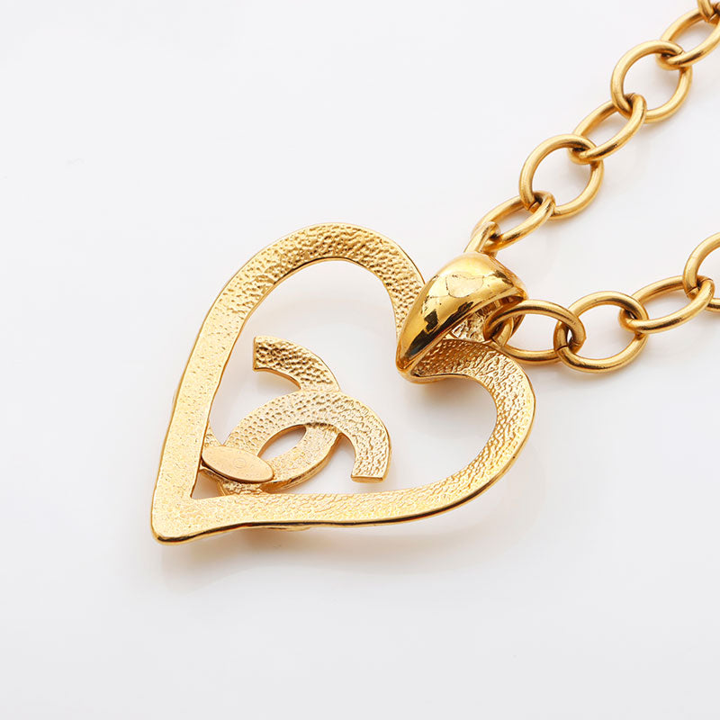 シャネル CHANEL 95P ハート チェーン デカココマーク 1995s