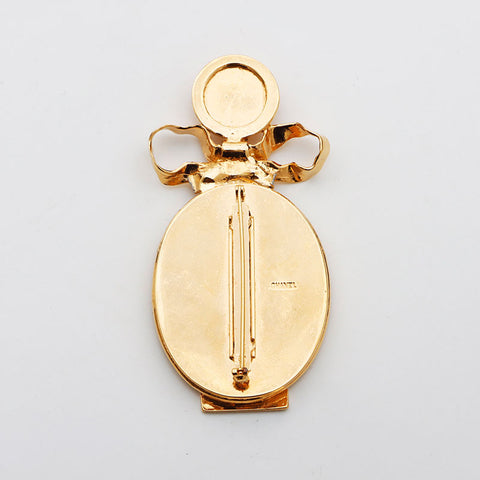 CHANEL COCO Mark Mirror Brooch gold WS11756