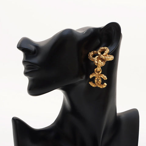 Chanel Chanel 03a Coco Mark Lava Boucles d'oreilles Gold WS11758