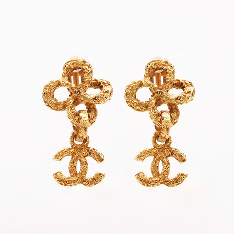 Chanel Chanel 03a Coco Mark Lava Boucles d'oreilles Gold WS11758
