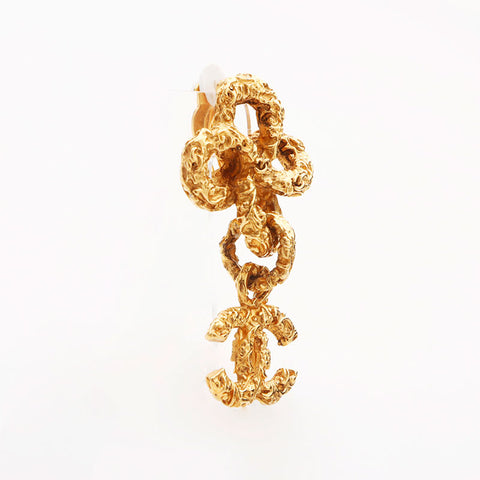 Chanel Chanel 03a Coco Mark Lava Boucles d'oreilles Gold WS11758