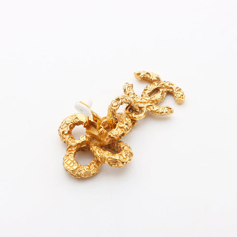 Chanel Chanel 03a Coco Mark Lava Boucles d'oreilles Gold WS11758