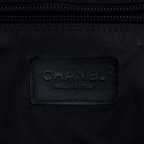 Chanel CHANEL 10th Sports Line Nylon Logo Shoulder Bag Black WS11760