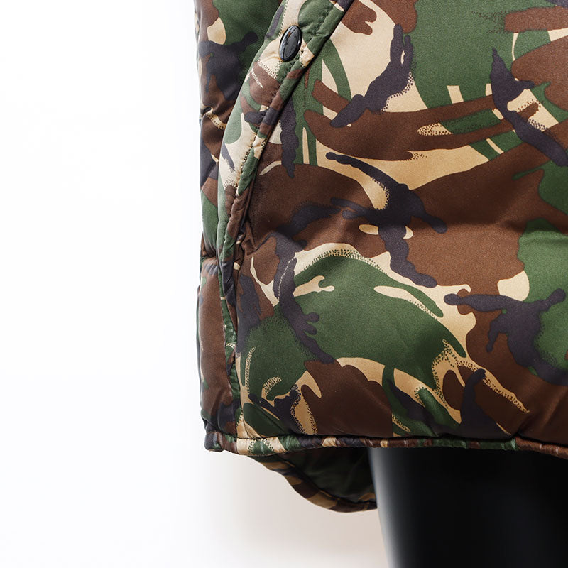 CELINE Down Camouflage Hood 2021FW Padding Size:48 Vest green