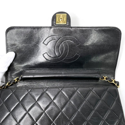 Chanel Chanel Matelasse Coco -Mark -Umhängetasche Leder schwarz WS1177