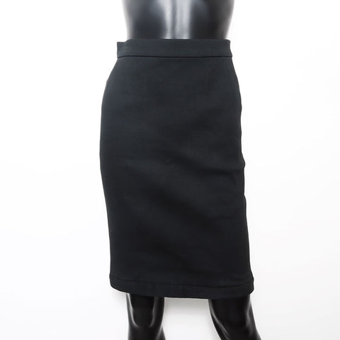 CHANEL Size:36 1990s cotton camellia button skirt setup black WS11786